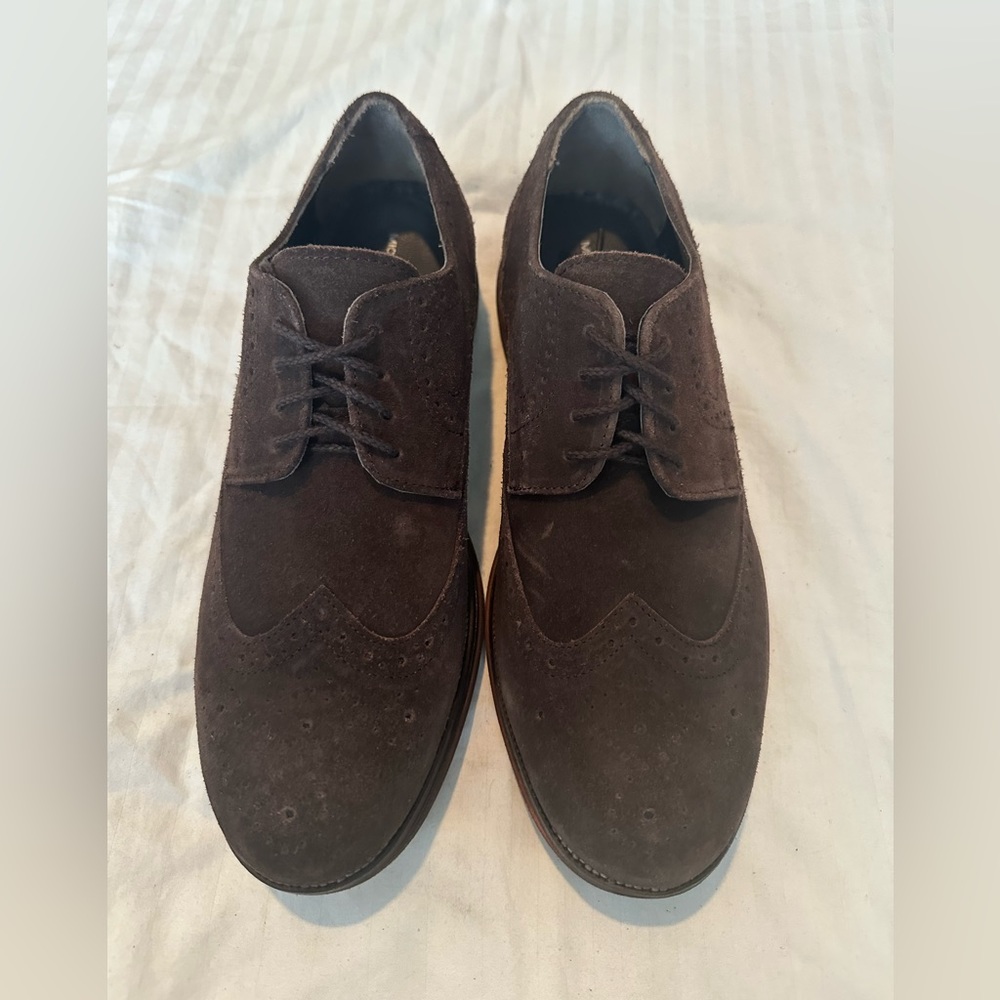 BRAND NEW Michael Shannon Kent Brown Wing Tip Oxfords Men's Sz 9.5 M